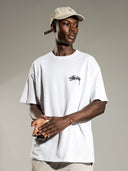 Biała koszulka Stüssy Stock Logo – klasyczny t-shirt z małym logo na piersi