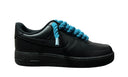 Nike Air Force 1 Black Rope Blue – czarne Air Force 1 custom z grubym niebieskim rope. Unikalny detal i 100% oryginał. Sprawdź kolekcję na Street-Zone.pl.