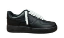 Nike Air Force 1 Black Rope White – czarne Air Force 1 custom z grubymi białymi rope laces. Kontrastowy look, 100% oryginał. Sprawdź na Street-Zone.pl.