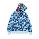 BAPE ABC Camo Shark Full Zip Hoodie Blue