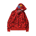BAPE ABC Camo Shark Full Zip Hoodie Red
