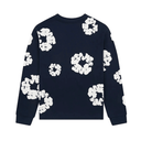 Denim Tears Long Sleeve Cotton Wreath T-shirt Navy