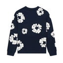 Bluzka Denim Tears Long Sleeve Cotton Wreath T-shirt Navy DENIM TEARS Bluza