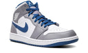 Air Jordan 1 Mid True Blue (Cement)