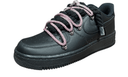 Air Force 1 Double Rope Laces Black Pink Chain