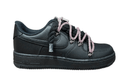 Air Force 1 Double Rope Laces Black Pink Chain