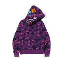 BAPE Color Camo Shark Full Zip Hoodie Purple