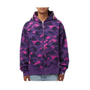 BAPE Color Camo Shark Full Zip Hoodie Purple