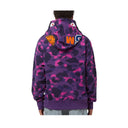 BAPE Color Camo Shark Full Zip Hoodie Purple