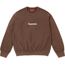 Bluza Supreme Washed Box Logo Crewneck Brown