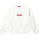 Bluza Supreme Washed Box Logo Crewneck White