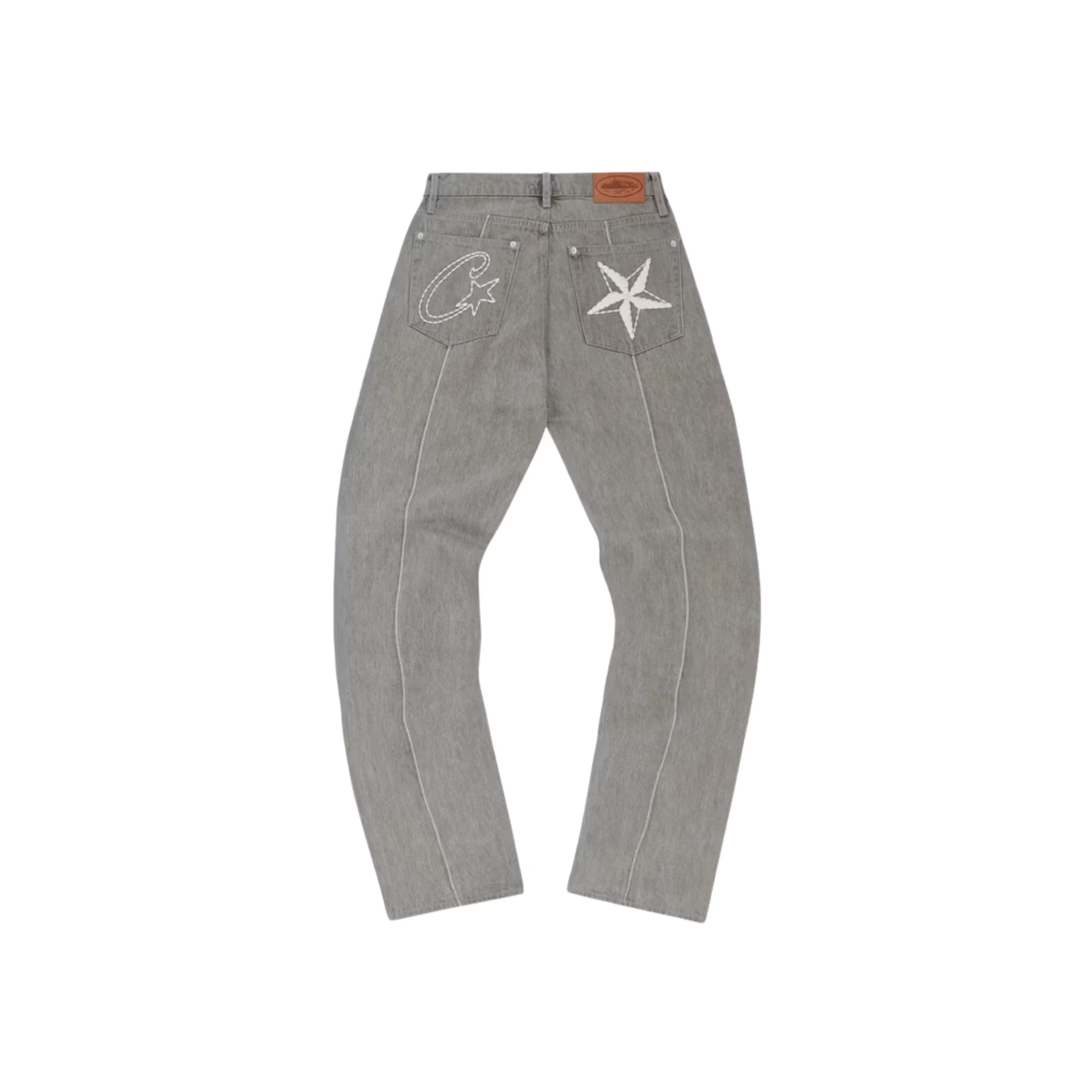 Corteiz C-Star Denim Jeans Grey – Street-Zone
