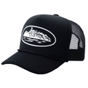 Corteiz Alcatraz Black/white Trucker Hat
