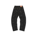Jeansy Corteiz Alcatraz pattern denim black