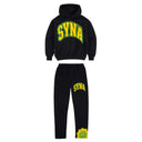 Set College Hood Tracksuit - BlackYellow