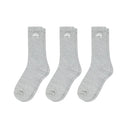 Skarpety STUSSY CREW SOCKS 3 PACK Grey Heather