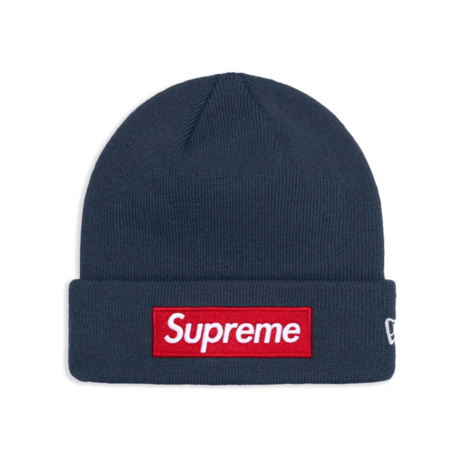帽子 SUPREME BOX LOGO BEANIE NAVY Czapka Supreme New Era Box Logo Beanie Navy – Street-Zone