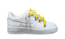 Nike Air Force 1 Double Rope Laces White Yellow – białe AF1 z żółtymi dodatkowymi sznurówkami. Oryginalny look i 100% autentyczność. Street-Zone.pl.