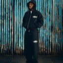 Dres Corteiz Island Puff Print Zip Tracksuit Black CORTEIZ Dresy