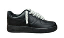 Nike Air Force 1 Black Rope Grey – czarne Air Force 1 custom z grubym szarym rope. Minimalistyczny styl i 100% oryginał. Zobacz na Street-Zone.pl.