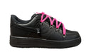 Nike Air Force 1 Double Rope Laces Black Fuschia Pink – czarne AF1 custom z różową sznurówką fuschia i grubym black rope. Wyrazisty kontrast, 100% oryginał. Street-Zone.pl