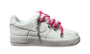 Nike Air Force 1 Double Rope White Fuschia Pink – białe AF1 custom z różowymi sznurówkami rope. Kolorowy akcent i 100% oryginał. Street-Zone.pl