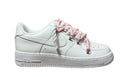 Nike Air Force 1 Double Rope Laces White Pink – białe AF1 custom z różową sznurówką. Czysty look, modny detal i 100% oryginał. Street-Zone.pl.